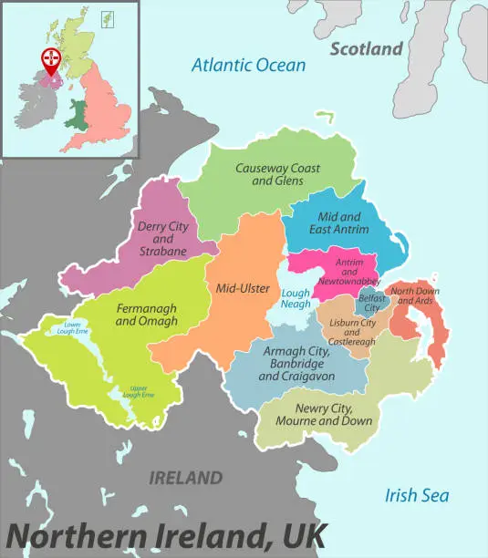 Vector illustration of Northern Ireland
