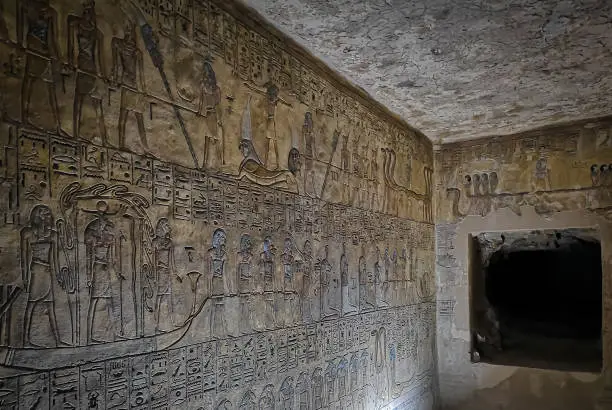 Photo of the tomb KV14, the tomb of the Egyptian pharaoh Tausert and her successor Setnakhtu, Valley of the Kings