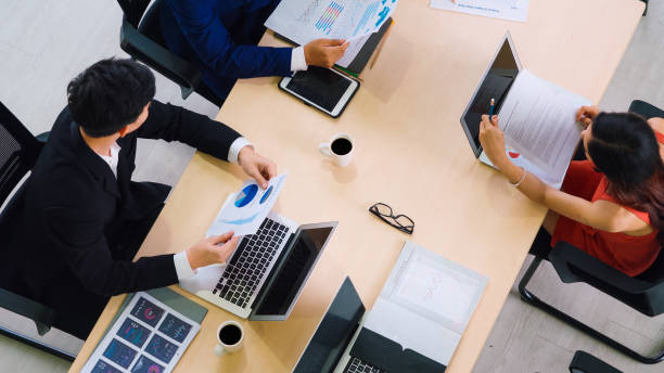 istock Business people group meeting shot from top view 1255768801