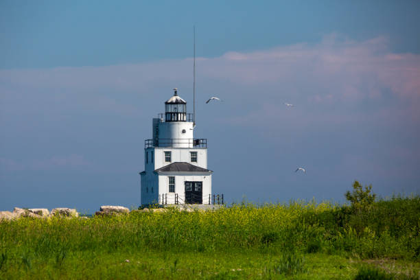 istock Manitowoc North Breakwater Lighthouse in Manitowoc, Wisconsin in summer 1255769783
