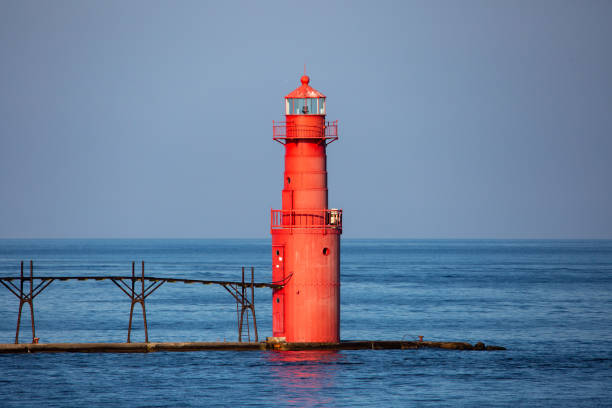 istock Algoma Pierhead Lighthouse in Algoma, Wisconsin in the summer 1255769801