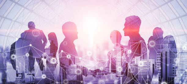istock Creative image of many business people conference group meeting 1255769937