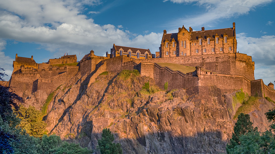 Edinburgh Castle an historic fortress on top of Castle Rock in Edinburgh