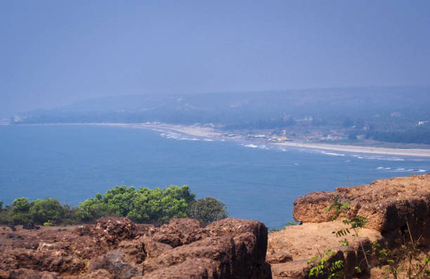 Top view of Vagator beach from Chapora Fort