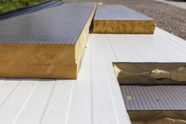insulation panels insulation panels on stack, close up sandwich panel photos stock pictures, royalty-free photos & images