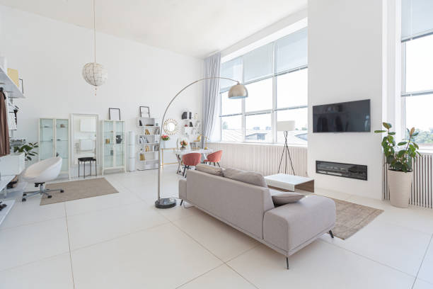 istock Cozy luxury modern interior design of a studio apartment 1255786171