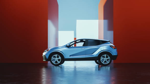 istock Generic modern car as product shot 1255789077