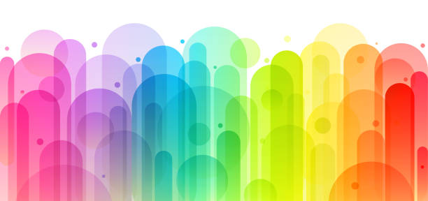 Fun colorful abstract background illustration Bright colorful abstract rainbow colored background vector illustration multi colored background illustrations stock illustrations