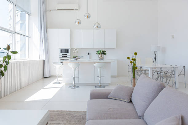 istock Cozy luxury modern interior design of a studio apartment 1255791266