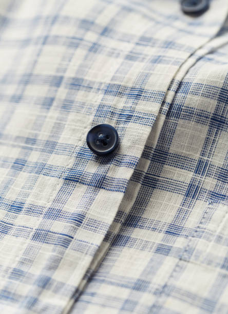 istock Close up of Men's checkered shirt. 1255794437