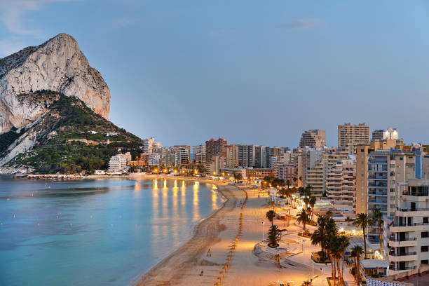 istock Panoramic view from above of Calpe cityscap 1255794556
