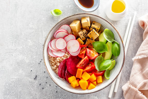 istock Freshmade vegan vegetarian bowl 1255795878
