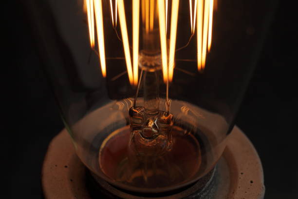 istock Edison retro lamp close-up. A good idea 1255799195