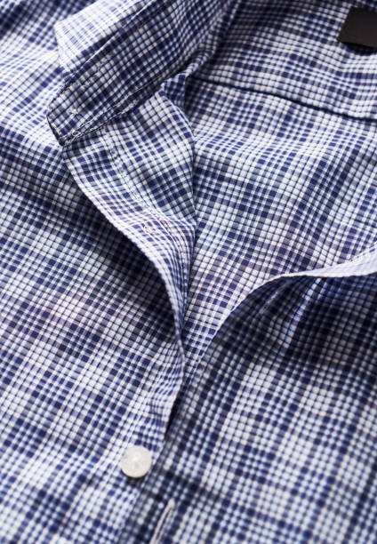 istock Close up of Men's checkered shirt. 1255806674