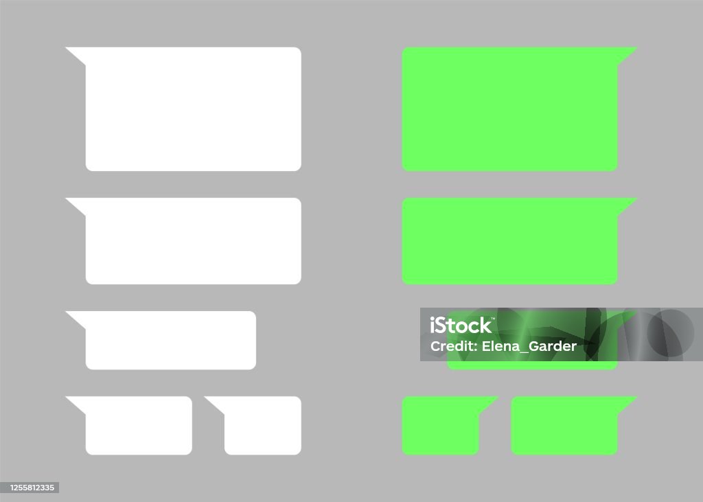 One Message Text Box Chat Text Box Empty Messages Template Vector Dialig Interface Mobile ...