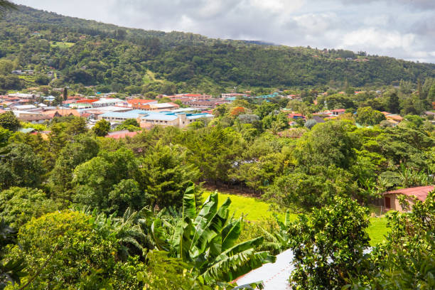 istock Panama Boquete panoramic aerial view 1255815338