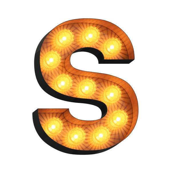 istock Isolated 3d illustration of marquee light bulb letter 1255818019