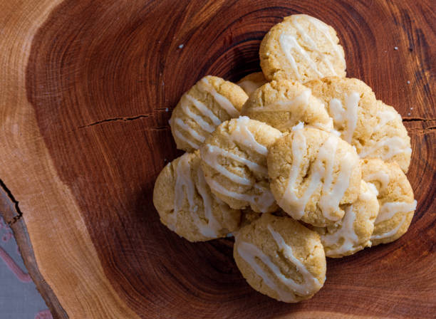 istock Lemon cookie cookies with sugar, vegan sweets 1255820673