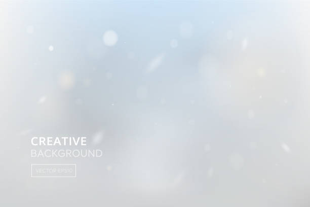 blur winter himmel abstrakte hintergrund mit weißen schneefall bokeh - snow wind overlay stock-grafiken, -clipart, -cartoons und -symbole