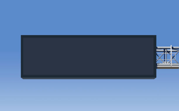 пустой переменный цифровой дорожный знак - road sign sign blue blank стоковые фото и изображения