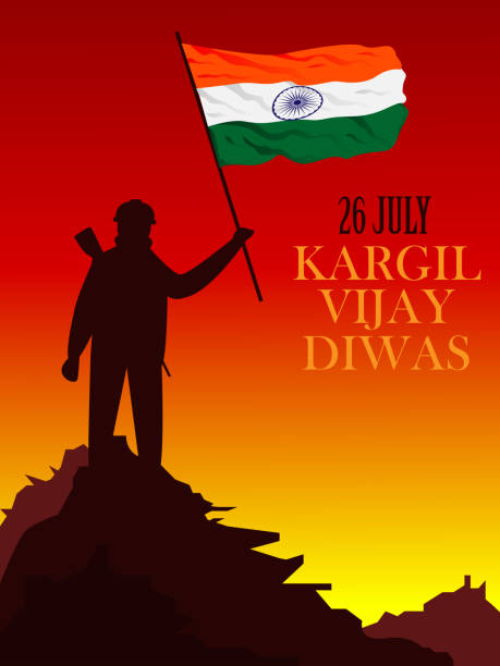 26 lipca kargil vijay diwas,kargil zwycięstwo dzień ilustracja wektor obrazu - brzask ranny stock illustrations