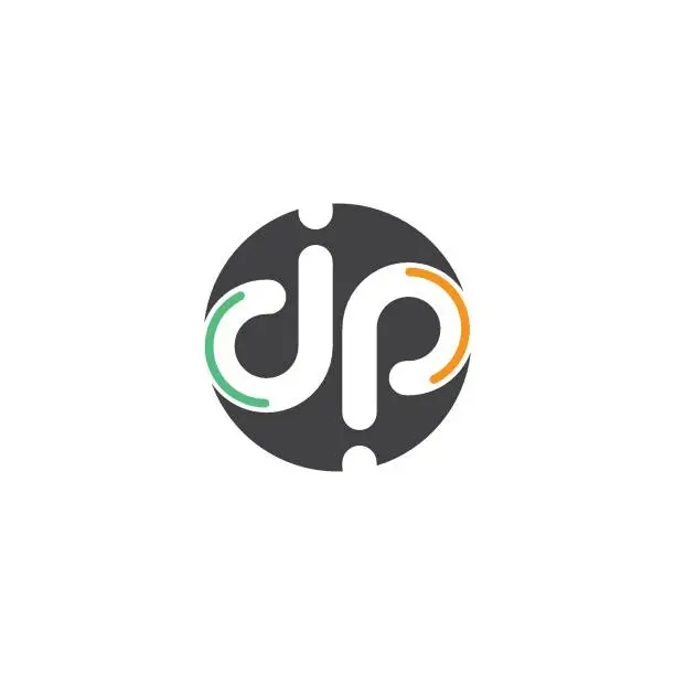 Vector illustration of dp letter logo icon illustration vector