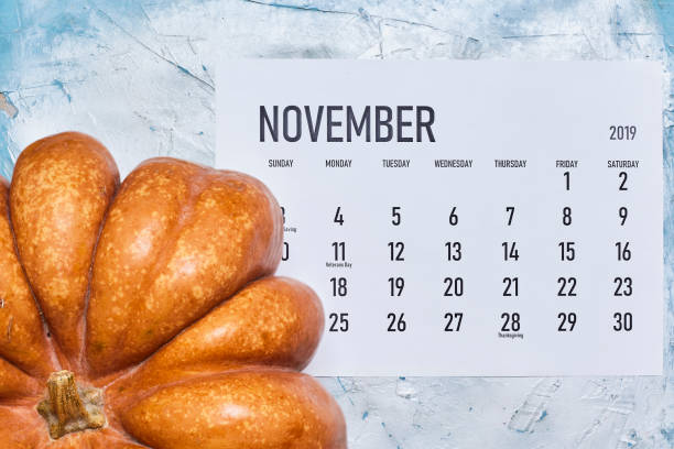 istock November 2020 monthly calendar on wood 1255842769