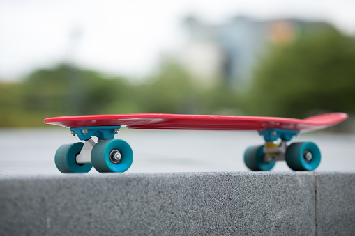 Skateboard in modern city