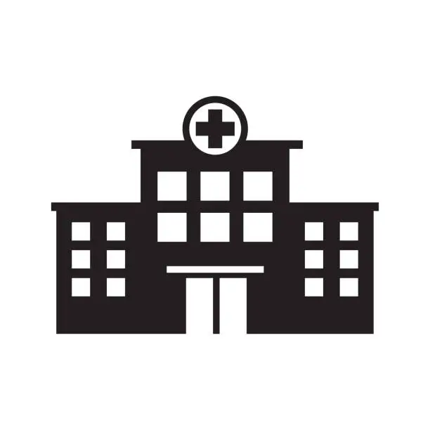 Vector illustration of hospital building icon vector template