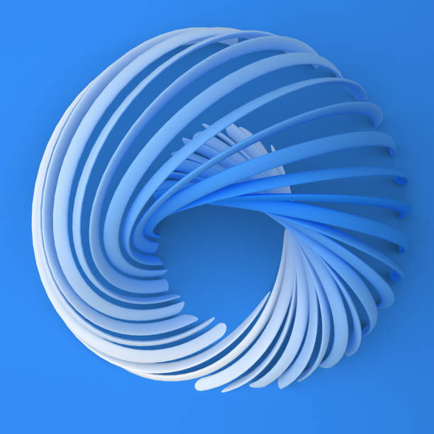 istock Color orange bright abstract 3D background of a intertwine wave curving and writhing surface on a dark turquoise background. 3D illustration with copy space 1255847548