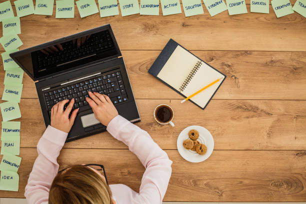 istock Businesswoman working in a goal focused environment 1255850707