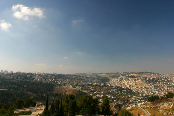 istock Jerusalem old city aerial view cityscape 1255853698