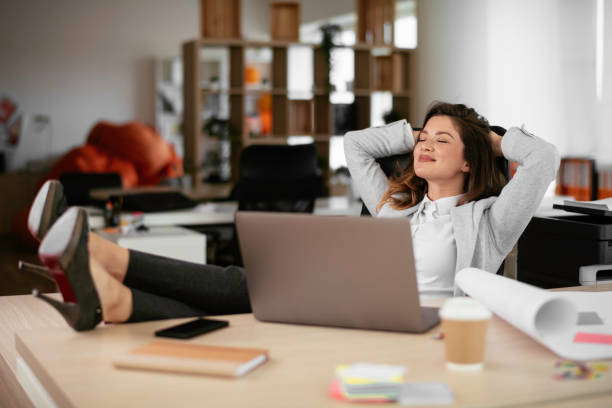 istock Beautiful businesswoman working on the project 1255854923