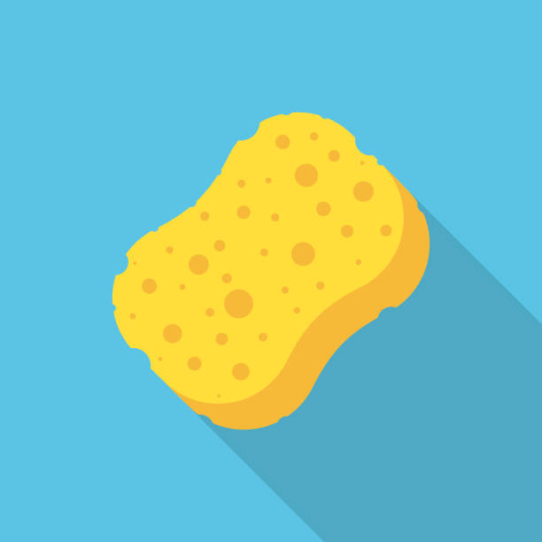 Sponge icon isolated on white background. Vector illustration. Sponge icon isolated on white background. Vector illustration. Eps 10. cleaning sponge stock illustrations