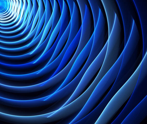 istock Abstract color dynamic background with lighting effect. Fractal wavy. Fractal art 1255861409