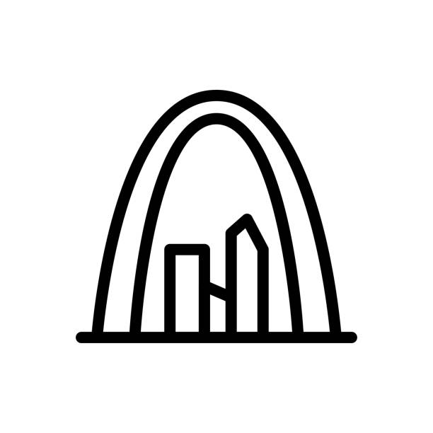 landmark landmark gateway arch st louis stock illustrations