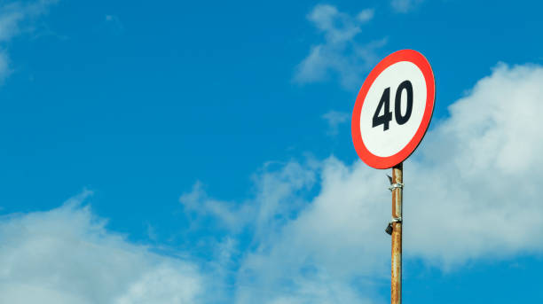 istock road sign speed Limit 1255864490