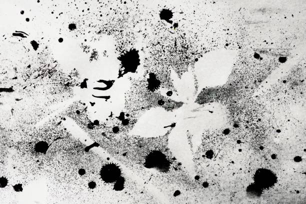 istock Abstract background with leaf imprints, stains and smudges. 1255872103