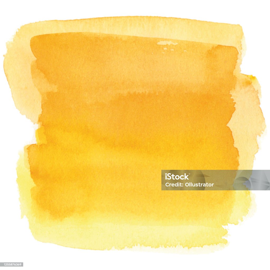 Watercolor yellow background Yellow vectorized watercolor splash isolated on white background. Watercolor Paints stock vector