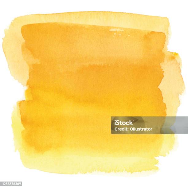 Watercolor Yellow Background Stock Illustration - Download Image Now - Watercolor Paints, Yellow, Artist's Canvas