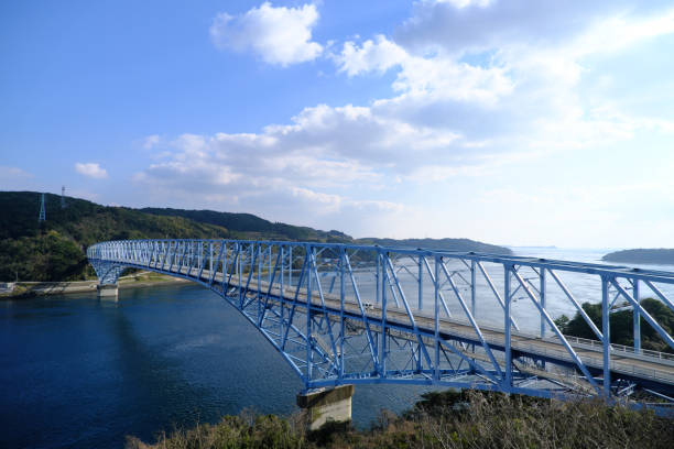 istock The beautiful Kurono Seto Bridge and the vast sky 1255881486