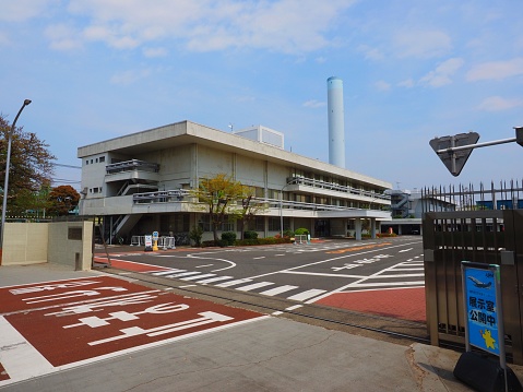 entrance view of Japan aerospace exploration agency Chofu Aerospace Center / Chofu Tokyo,Japan