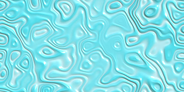 istock Creamy white sky blue bent flower gel surface. Liquid curves motion background. Fluid twist dynamic cream texture. Flowing colored abstract design backdrop. 1255890318
