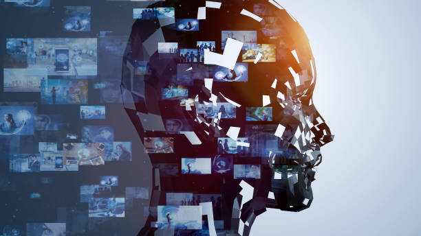 istock AI (Artificial Intelligence) concept. Contents concept. Social networking service. Streaming video. communication network. 3D rendering. 1255891917