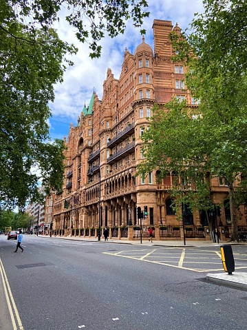 London, United Kingdom - July 10 2020: Kimpton Fitzroy Hotel, Russell Square, exterior street view