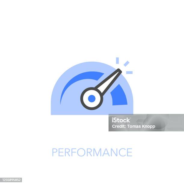 Simple Performance Symbol Performance Symbol With A Speedometer Stock Illustration - Download ...