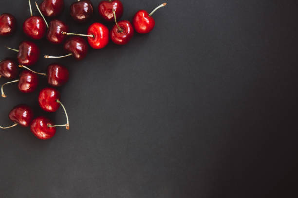istock Background of ripe cherries 1255896101