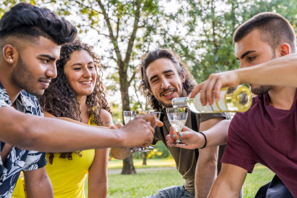 istock multiethnic group of millennial friends toasting 1255901592