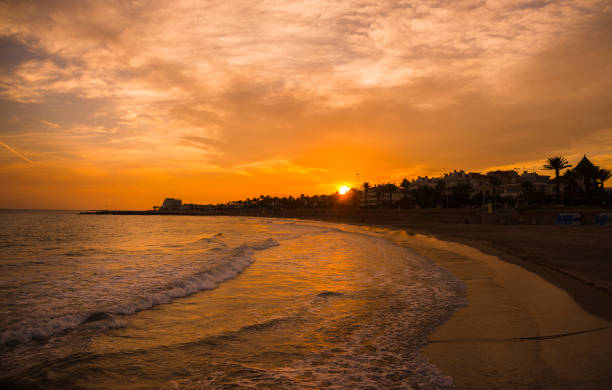istock Beautiful sunset in the Sitges, Catalonia, Spain 1255906857