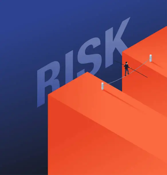 Vector illustration of Business risk and professional strategy concept